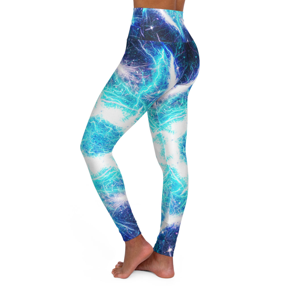 Katerina's Electric Dragon Fire Desires High Waisted Yoga Leggings