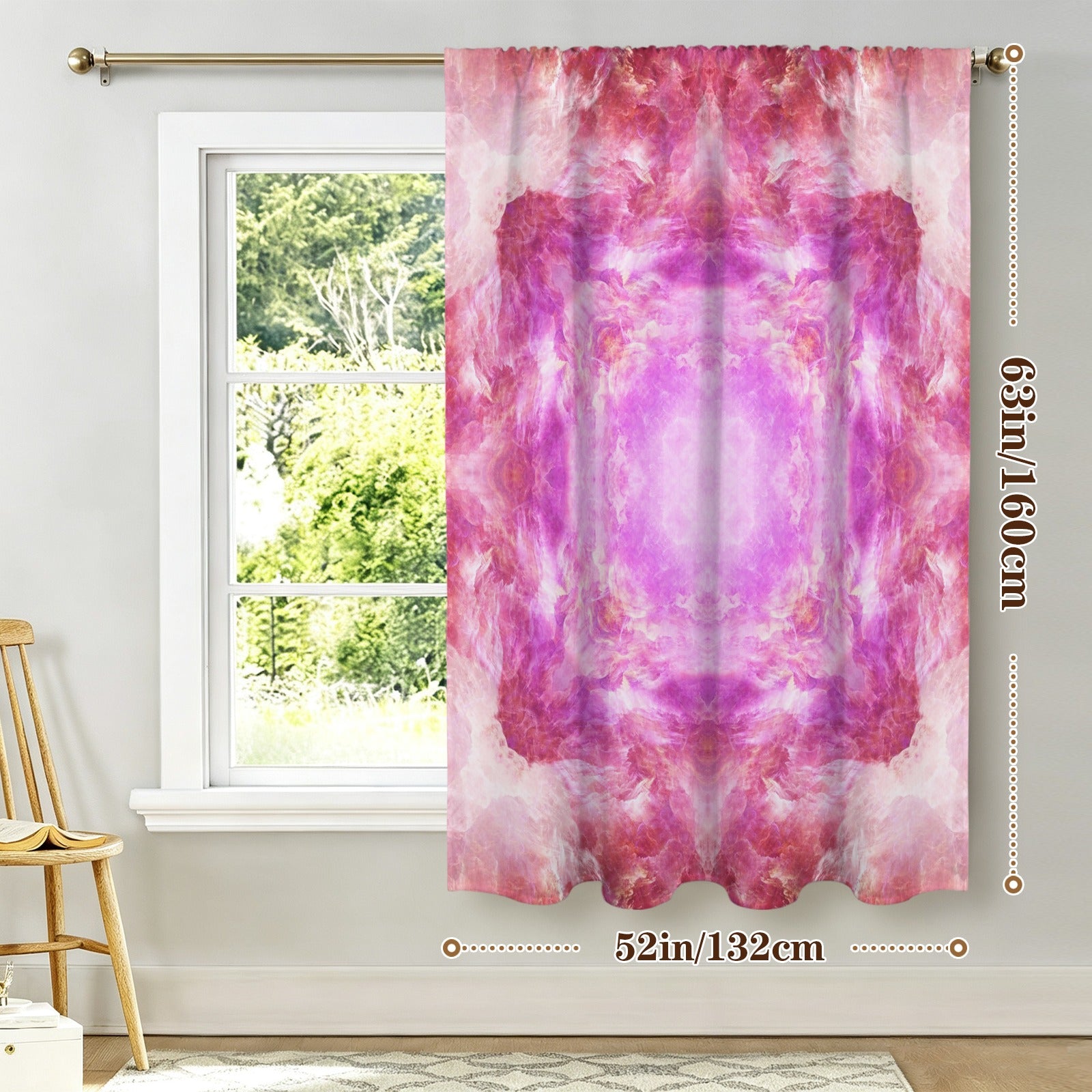 Katerina's Unconditional Desires Window Curtain 52" x 63" ( 1 Piece ) | Ships from USA