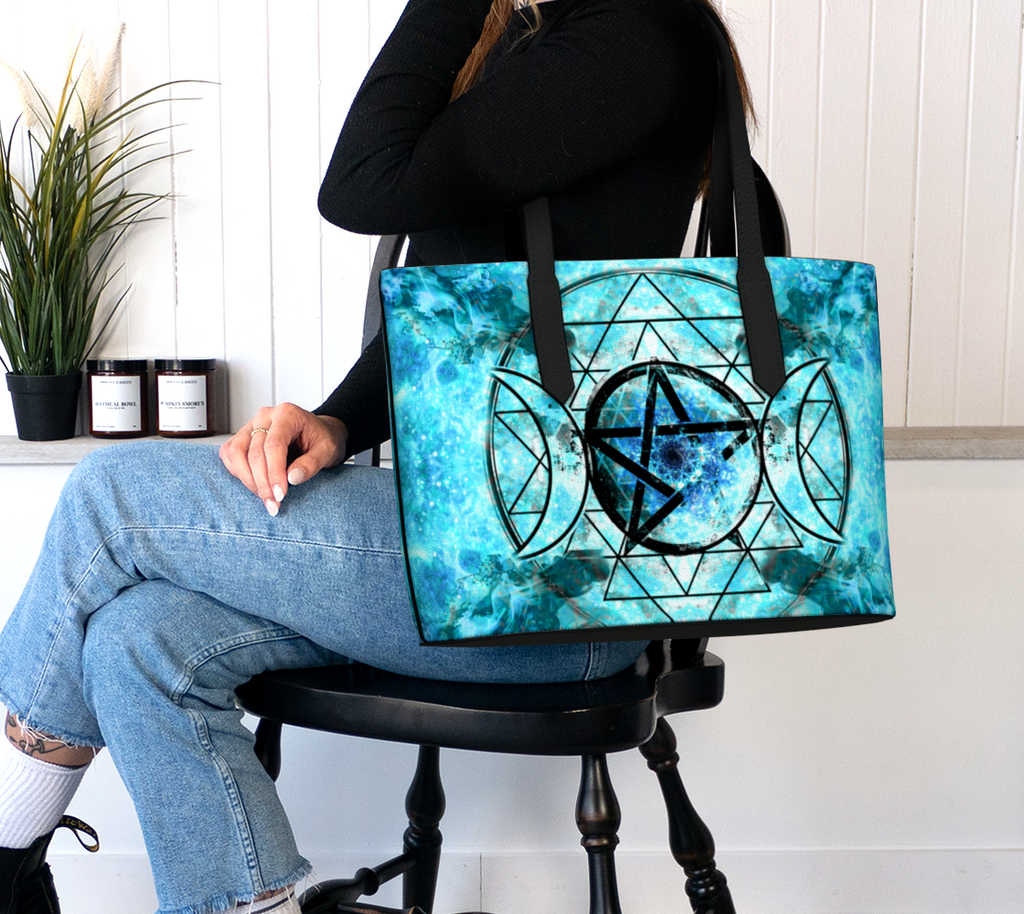 Amen Jin's all the White Horses Desires Triple Goddess Meditations Vegan Leather Tote