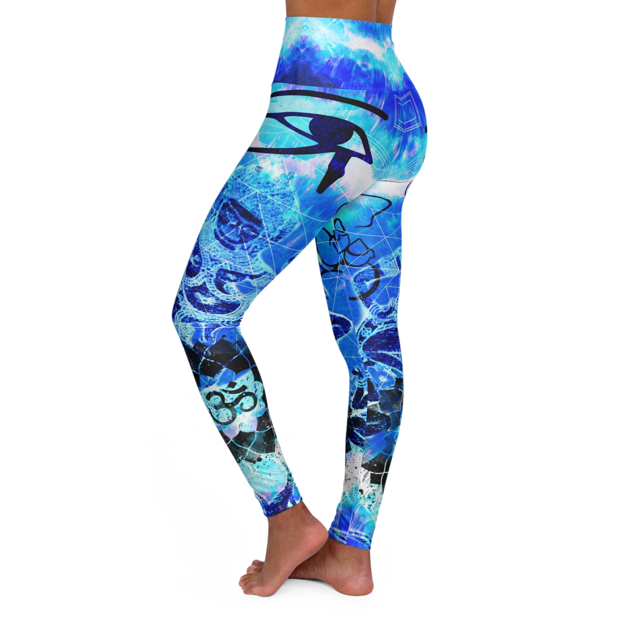 Amen Jin's Blue Sun Zen Meditations High Waisted Yoga Leggings