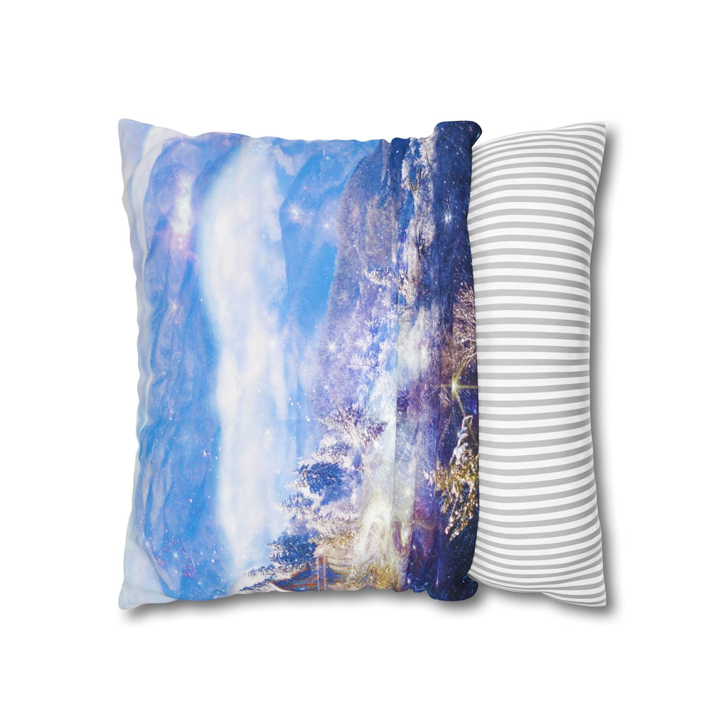 Katerina's Light a Way Smoky Mountain Dreams Square Poly Canvas Pillowcase