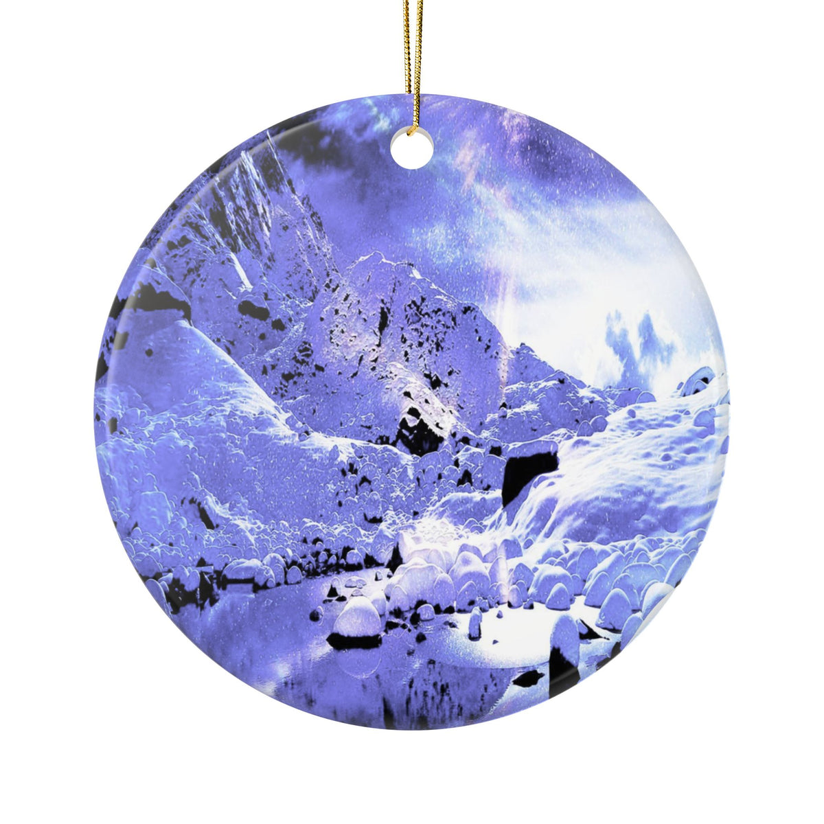 Yule Night Dreams Ceramic Ornaments, 2-Side Print