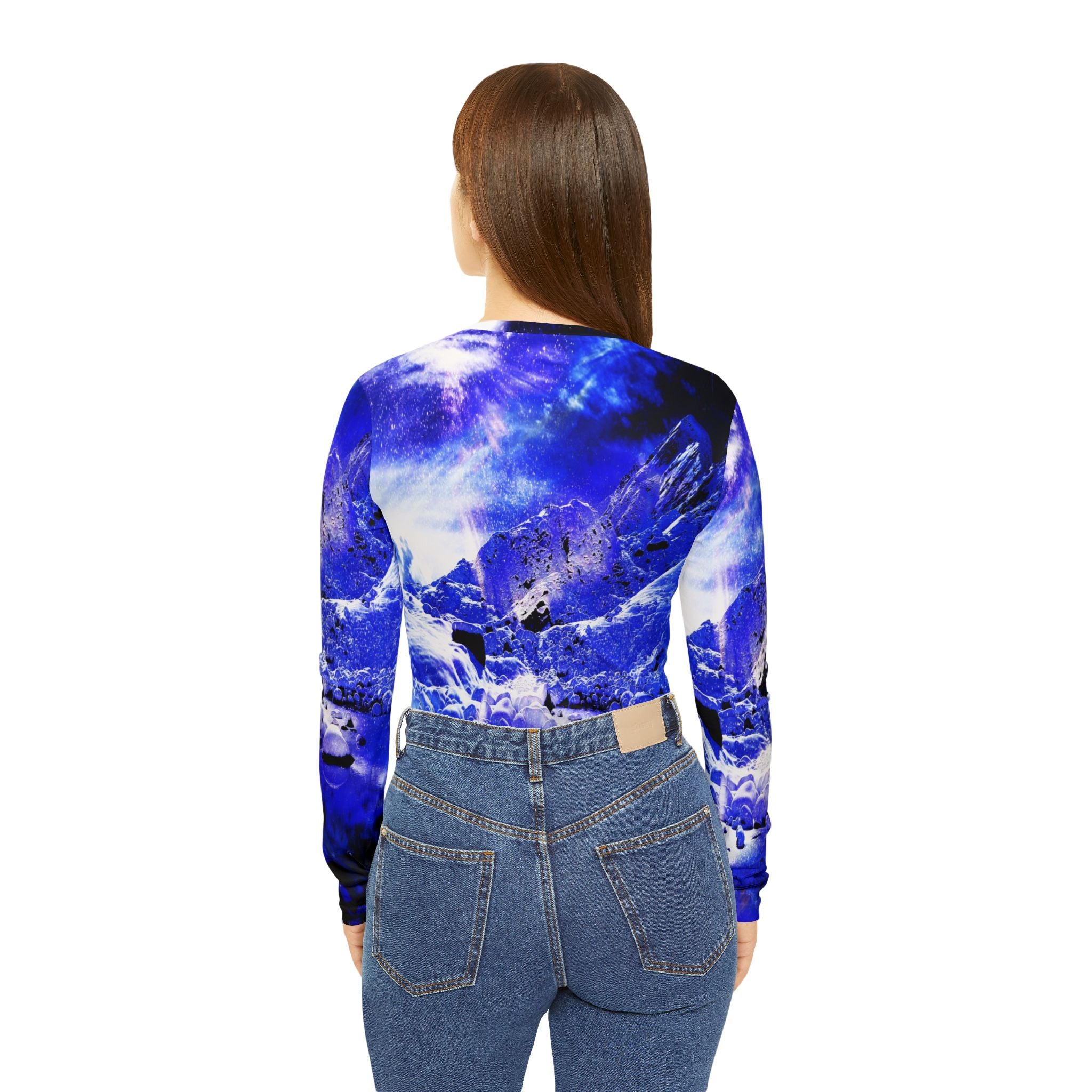 Yule Night Dreams Long Sleeve V-neck Shirt