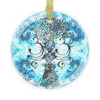Amen Jin's all the White Horses Buddha Meditations Glass Ornaments