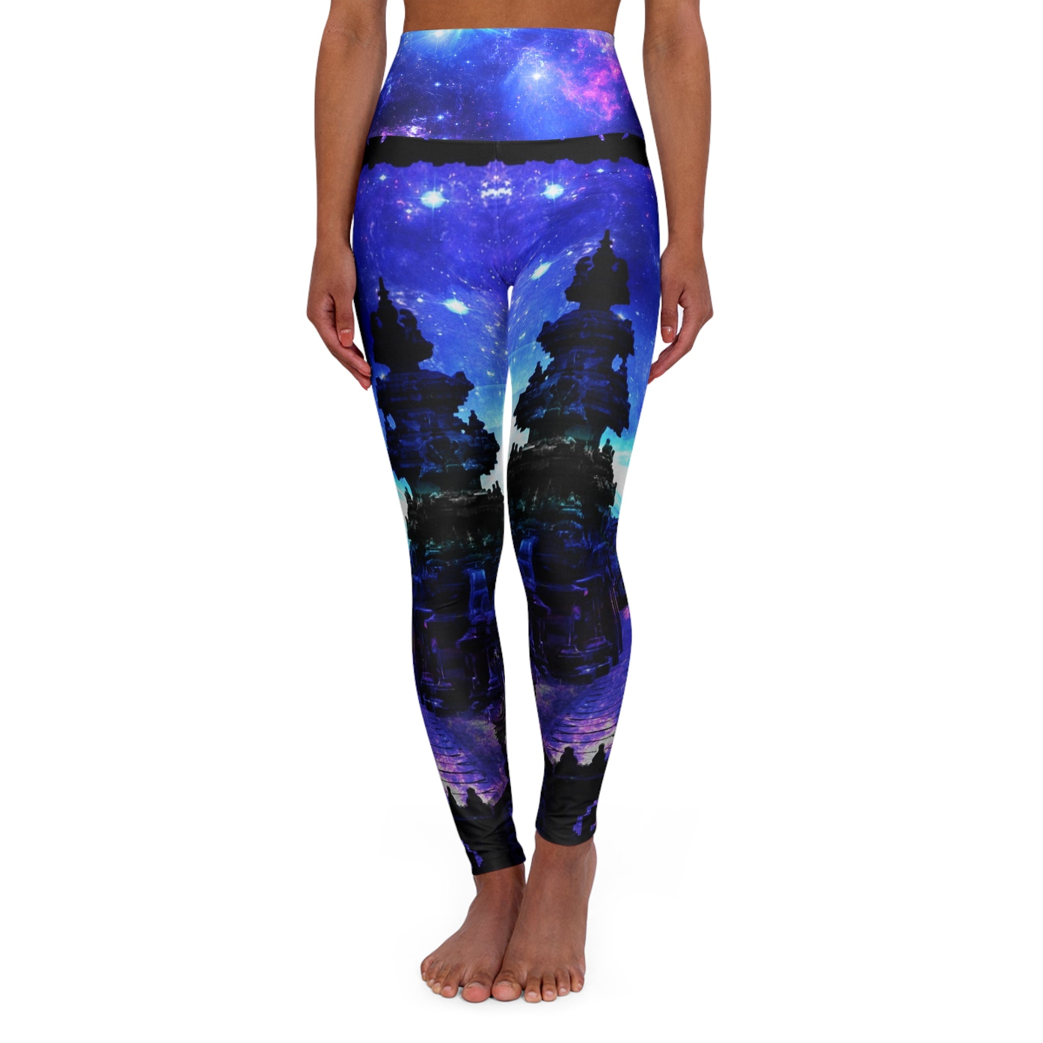 Iridescent Balinese Dreams High Waisted Yoga Leggings