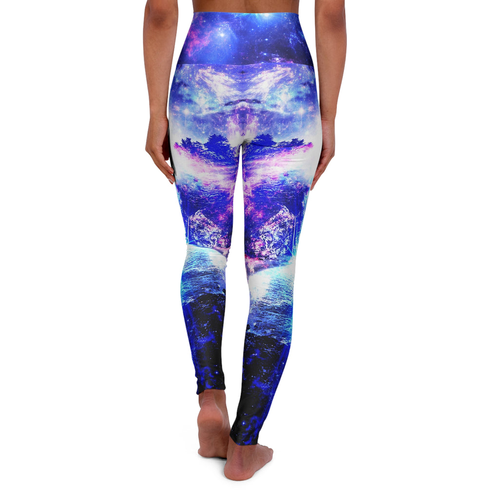 Iridescent Hideaway Cove Dreams High Waisted Yoga Leggings