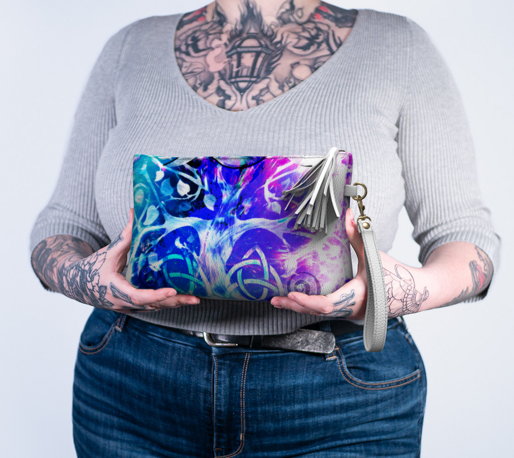 Creation's Desires Celtic Meditations Vegan Leather Makeup Bag
