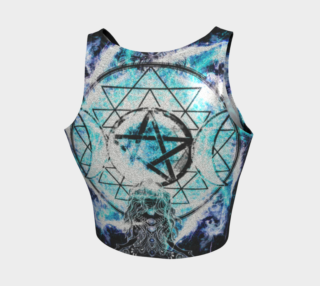 Katerina's Mandala of Electric Dragon Fire Magickal Awakening Meditations Crop Top