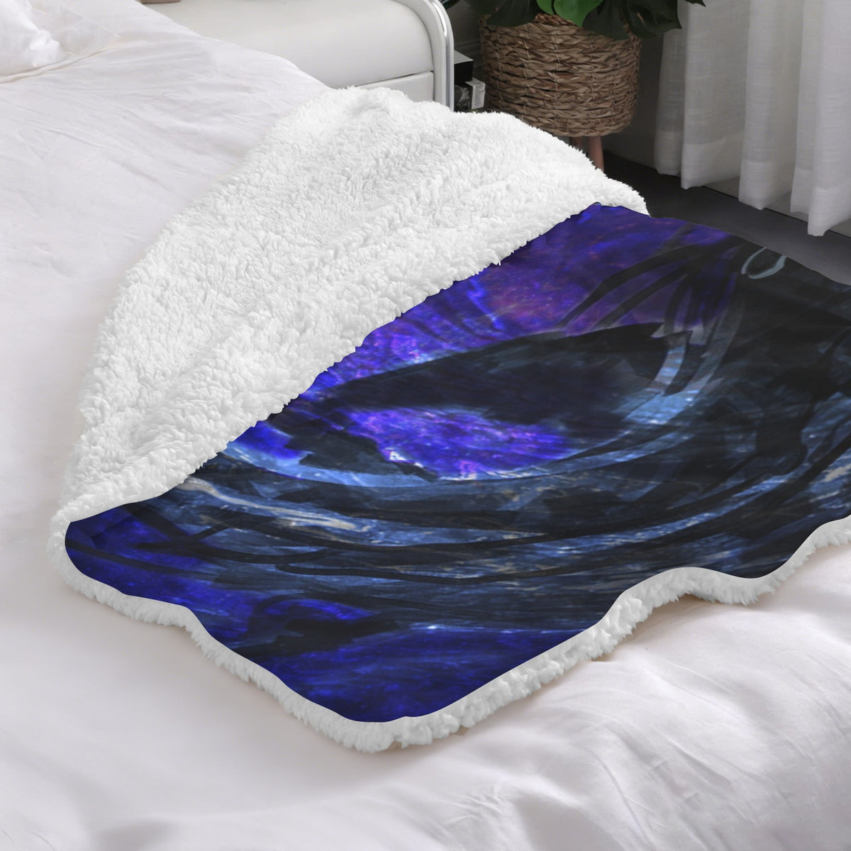 Katerina's Dragon's Eye Koi Desires Sherpa Fleece Blanket 30" x 40" | Ships from USA