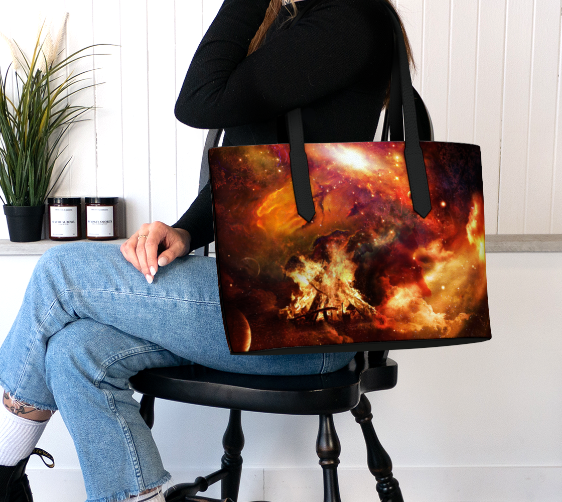 Samhain Night Dreams Vegan Leather Tote Bag
