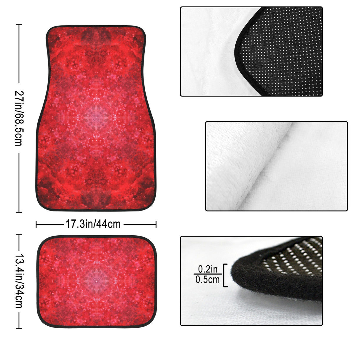 Katerina's as Alive as You Want Me Desires 4-Piece Car Floor Mats （Customized Separately）| Ships from USA