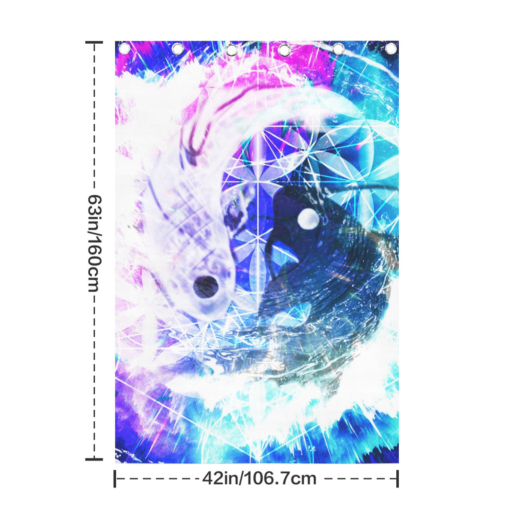 Creation's Koi Meditations Grommet Curtain 42" x 63" ( 1 Piece ) | Ships from USA