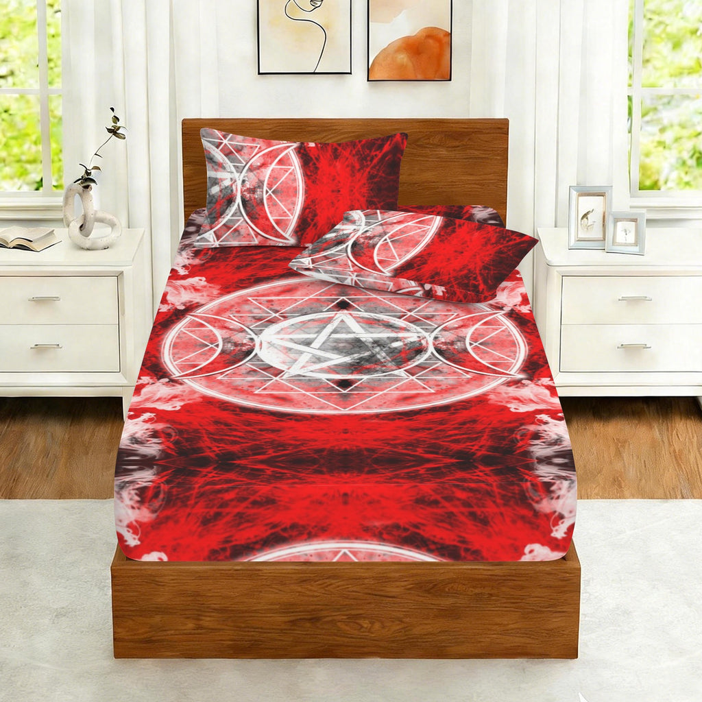 Katerina's Waiting for Hello Triple Goddess Meditations Twin Bedding Set (Fitted Sheet + Pillowcases) | Ships from USA