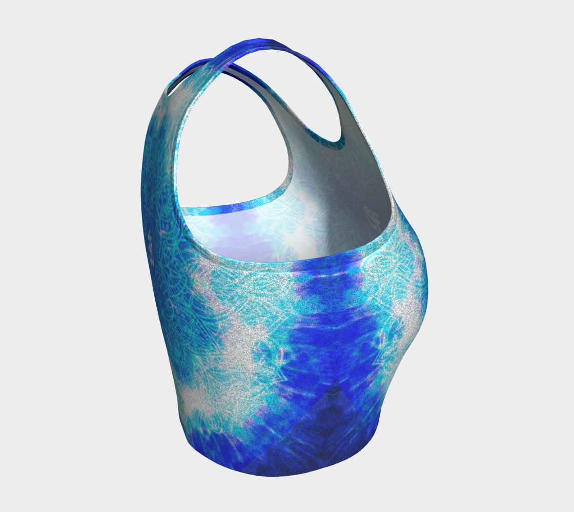 Amen Jin's Blue Sun Om Meditations Athletic Crop Top