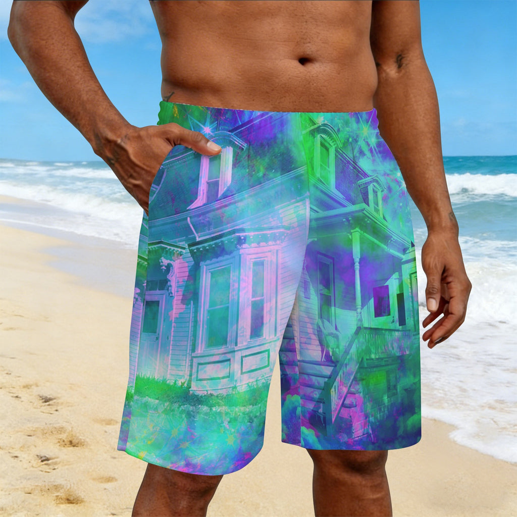 Katerina's Now & Forever Hocus Pocus Desires Men's All Over Print Beach Shorts (Sets 26) | Ships from USA
