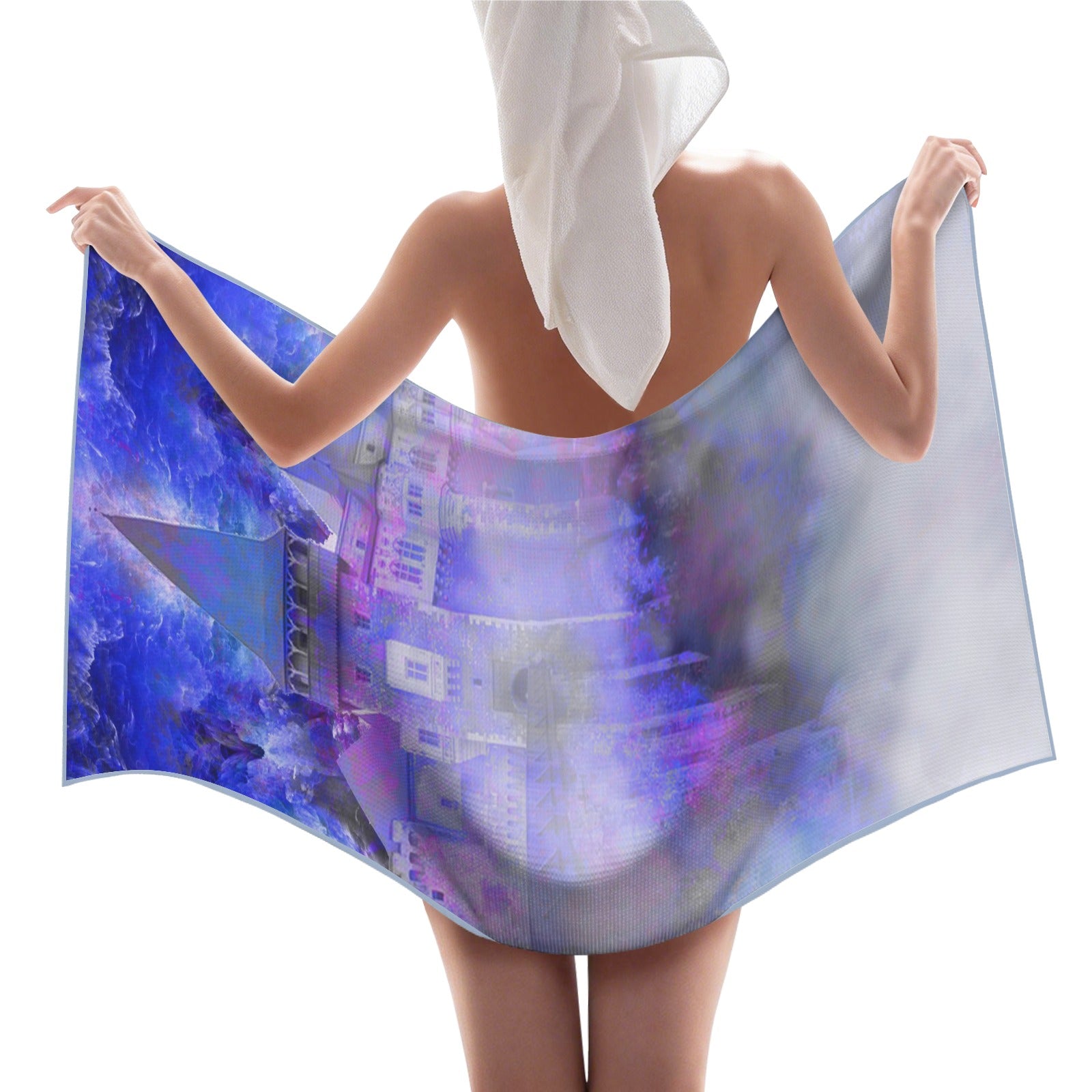 Katerina's I Will Come Again Translyvanian Desires Waffle Weave Bath Towel 29" x 58" | Ships from USA