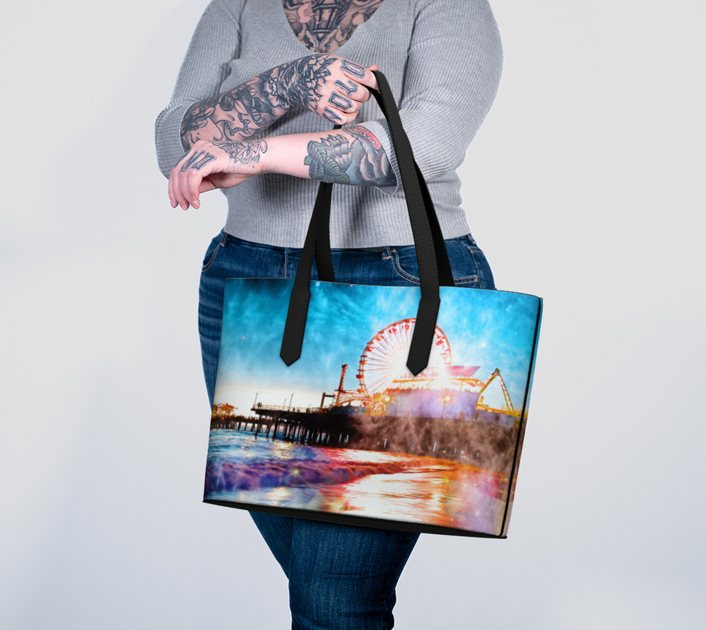 Katerina's Helios Memories of Santa Monica Dreams Vegan Leather Tote Bag
