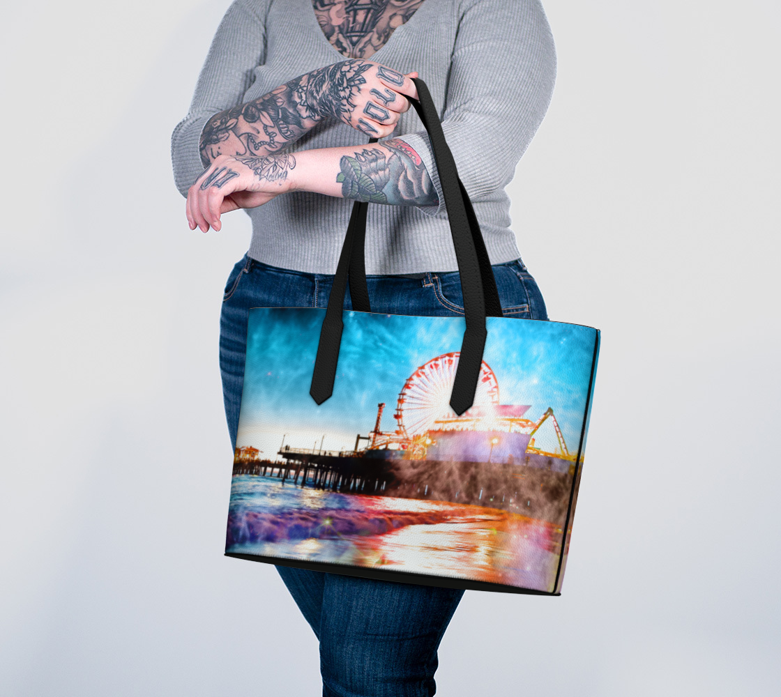 Katerina's Helios Memories of Santa Monica Dreams Vegan Leather Tote Bag
