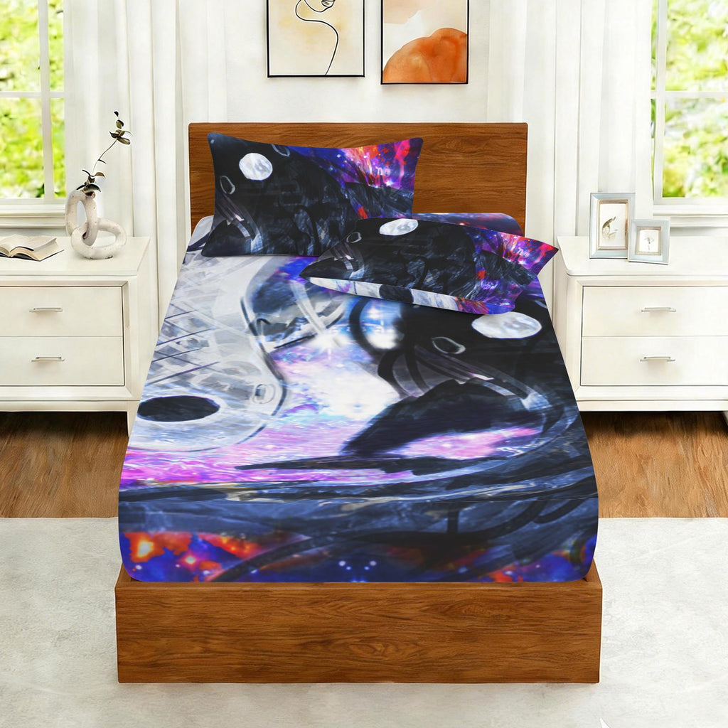 Katerina's Cassandra Koi Desires Twin Bedding Set (Fitted Sheet + Pillowcases) | Ships from USA