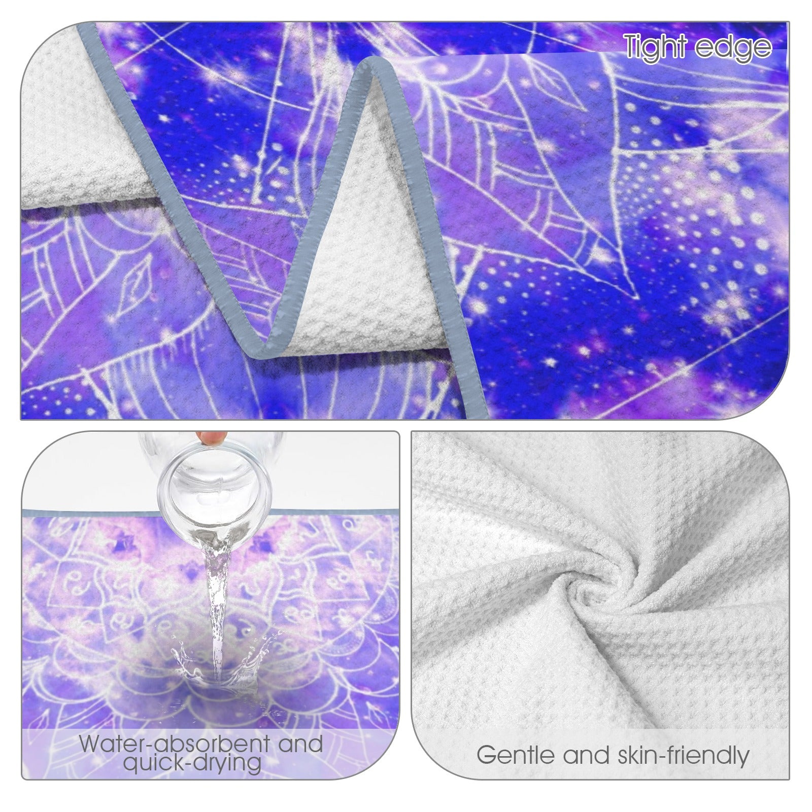Katerina's Psyche Yin Yang Meditations Waffle Weave Bath Towel 29" x 58" | Ships from USA