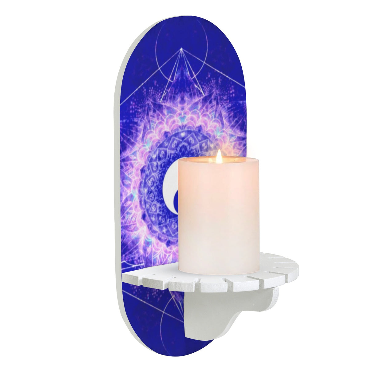 Katerina's Uncertainty in Time & Space Yin Yang Meditations Wall Mounted Candle Holder | Ships from USA