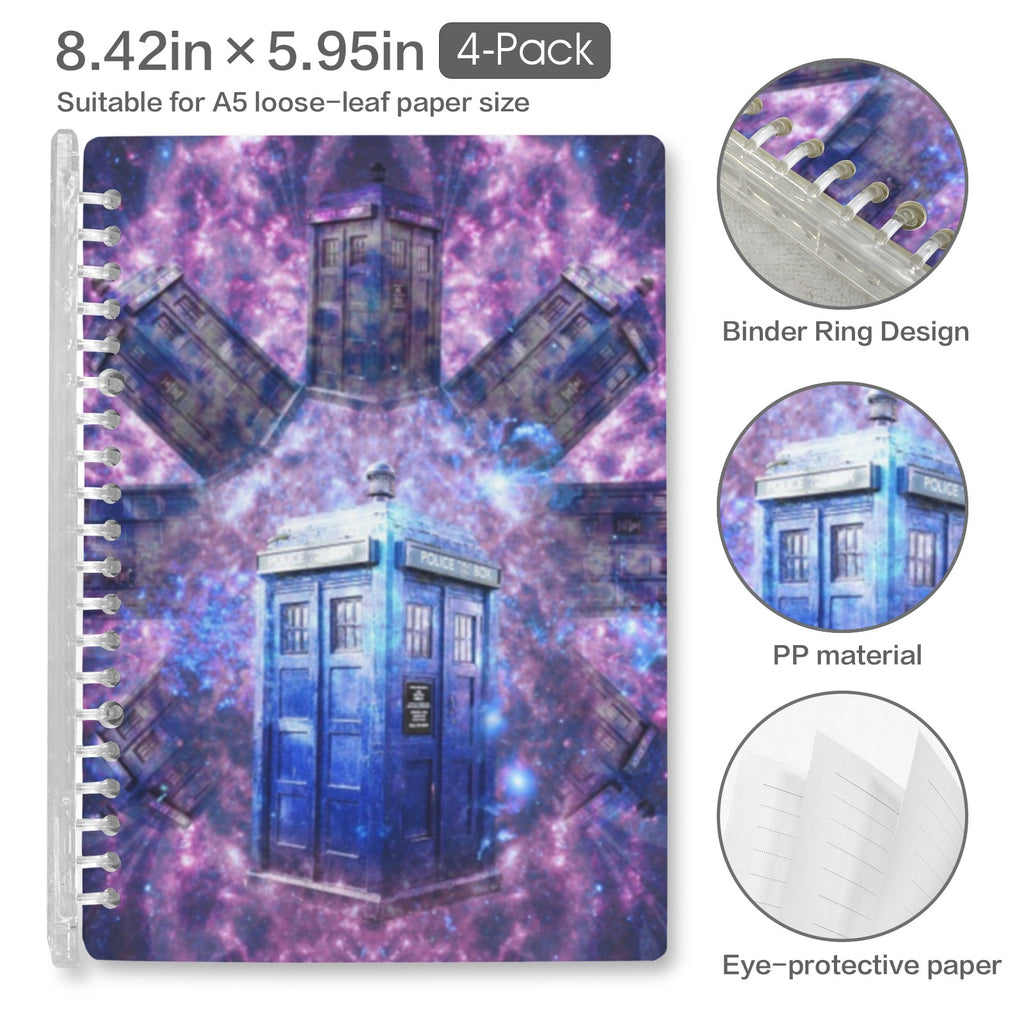 Katerina's Through Time & Space Doctor Desires Loose-Leaf Notebooks ( Cover Print, 4-Pack ) | Ships from USA