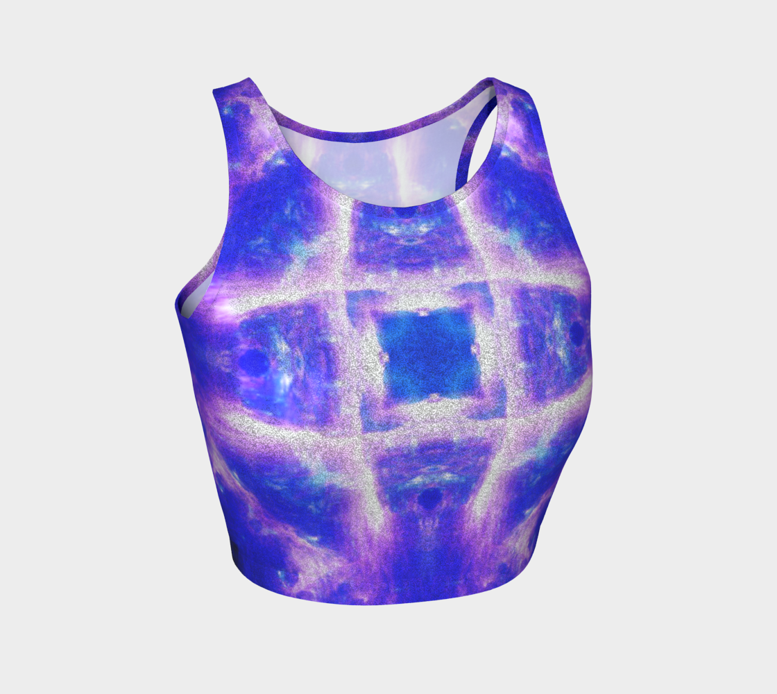 Katerina's Amethyst Sapphire Dreams Desires Athletic Crop Top
