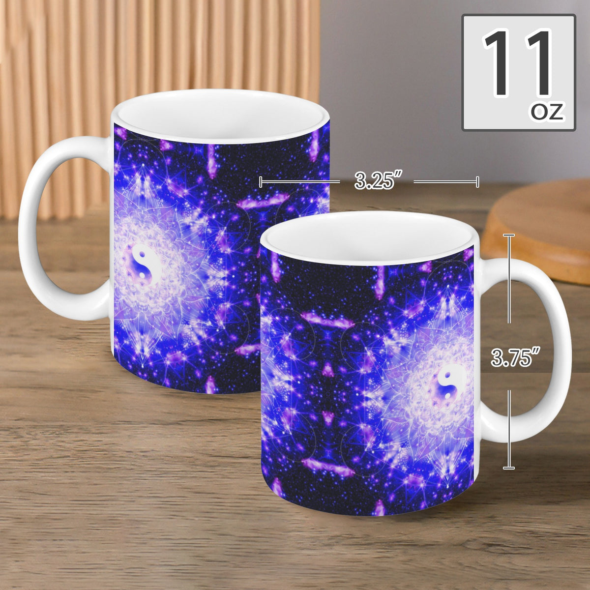 Katerina's Psyche Yin Yang Meditations Custom White Mug(11OZ)(Set of 2) | Ships from USA