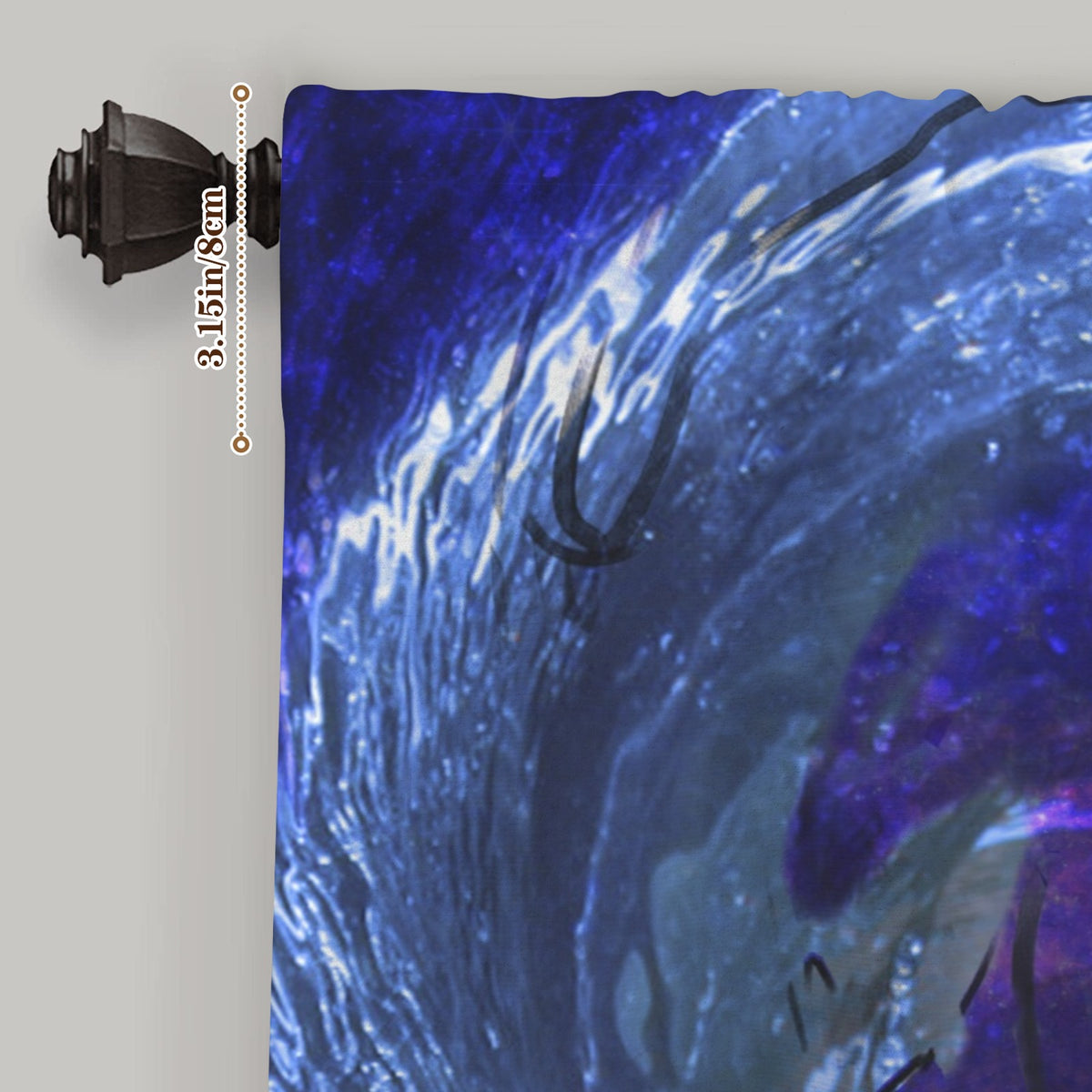 Katerina's Dragon's Eye Koi Desires Window Curtain 27.6" x 39.4" ( 1 Piece ) | Ships from USA