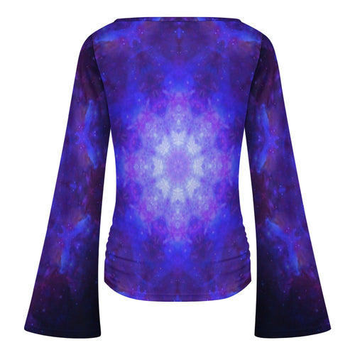 Ajna Desires Women's Boat Neck Bell Sleeve T-shirt