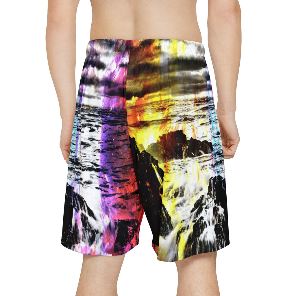 Rise Again Cosmic Falls Dreams Men’s Sports Shorts