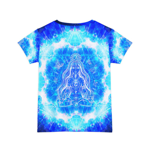 Amen Jin's Blue Sun Cosmic Meditations Women's Short Sleeve Shirt
