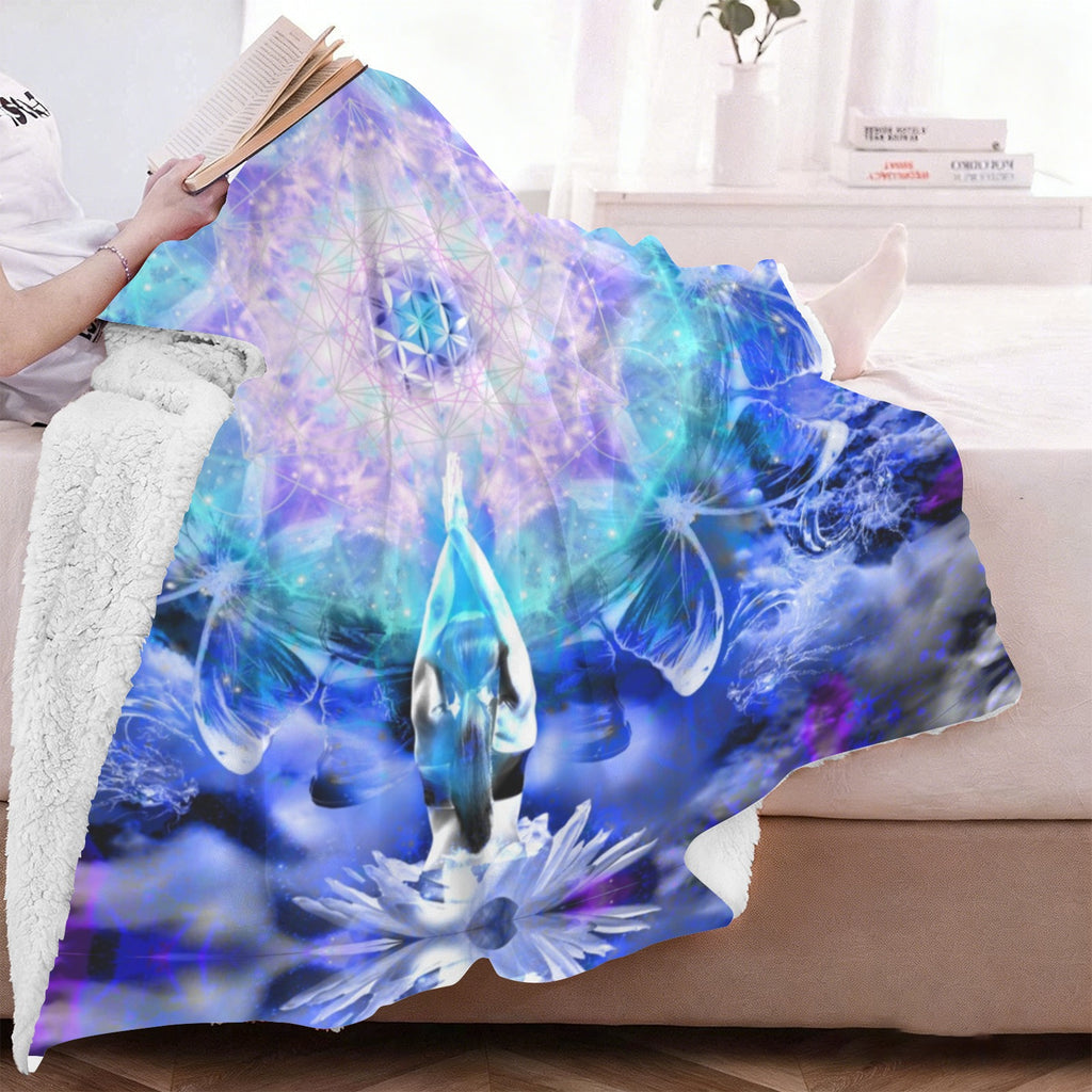 Amen Jin's Katerina's Eros & Psyche Metamorphosis Meditations Sherpa Fleece Blanket 60" x 80" | Ships from USA