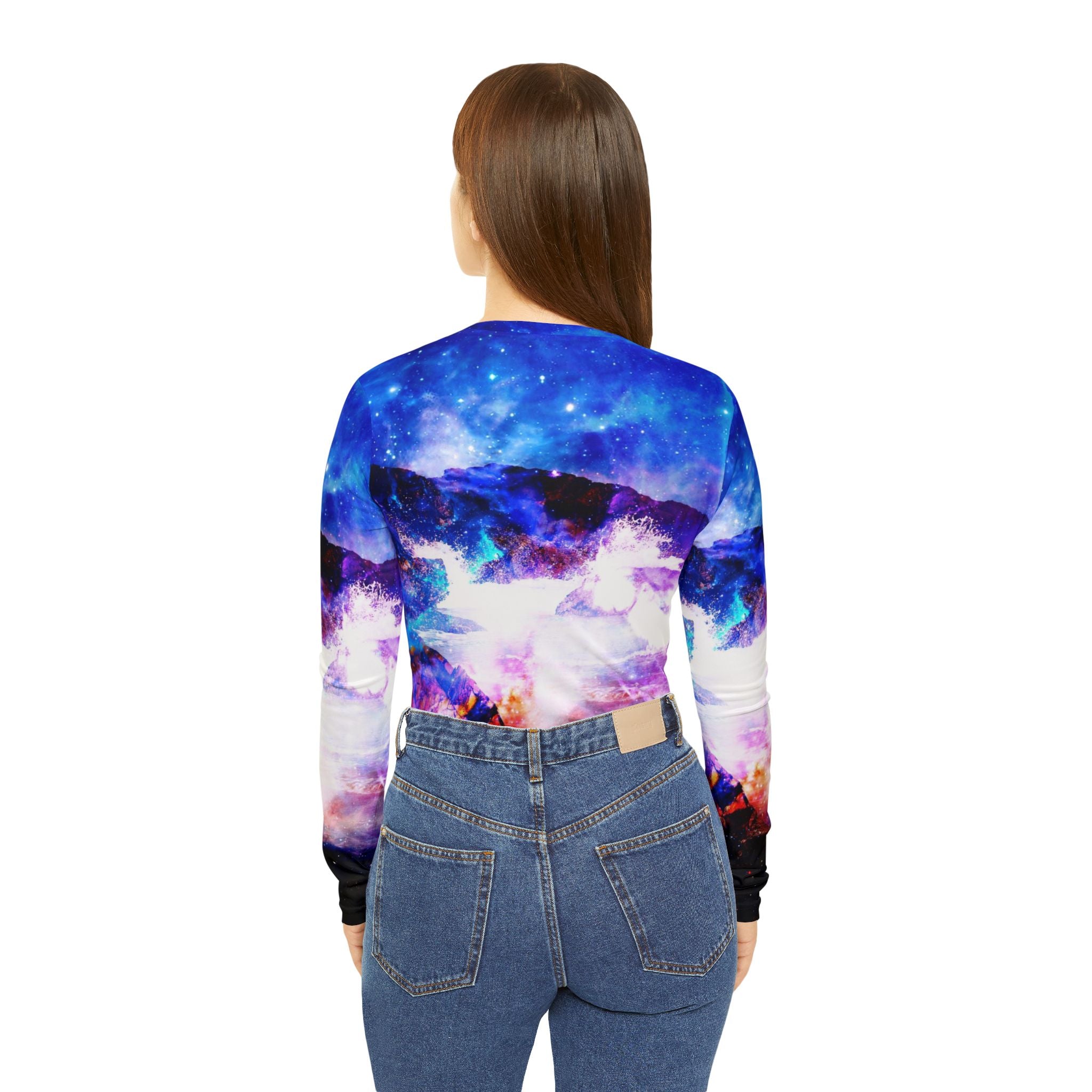 Ad Amorem Amisi Somewhere on the Indian Ocean Dreams Long Sleeve V-neck Shirt