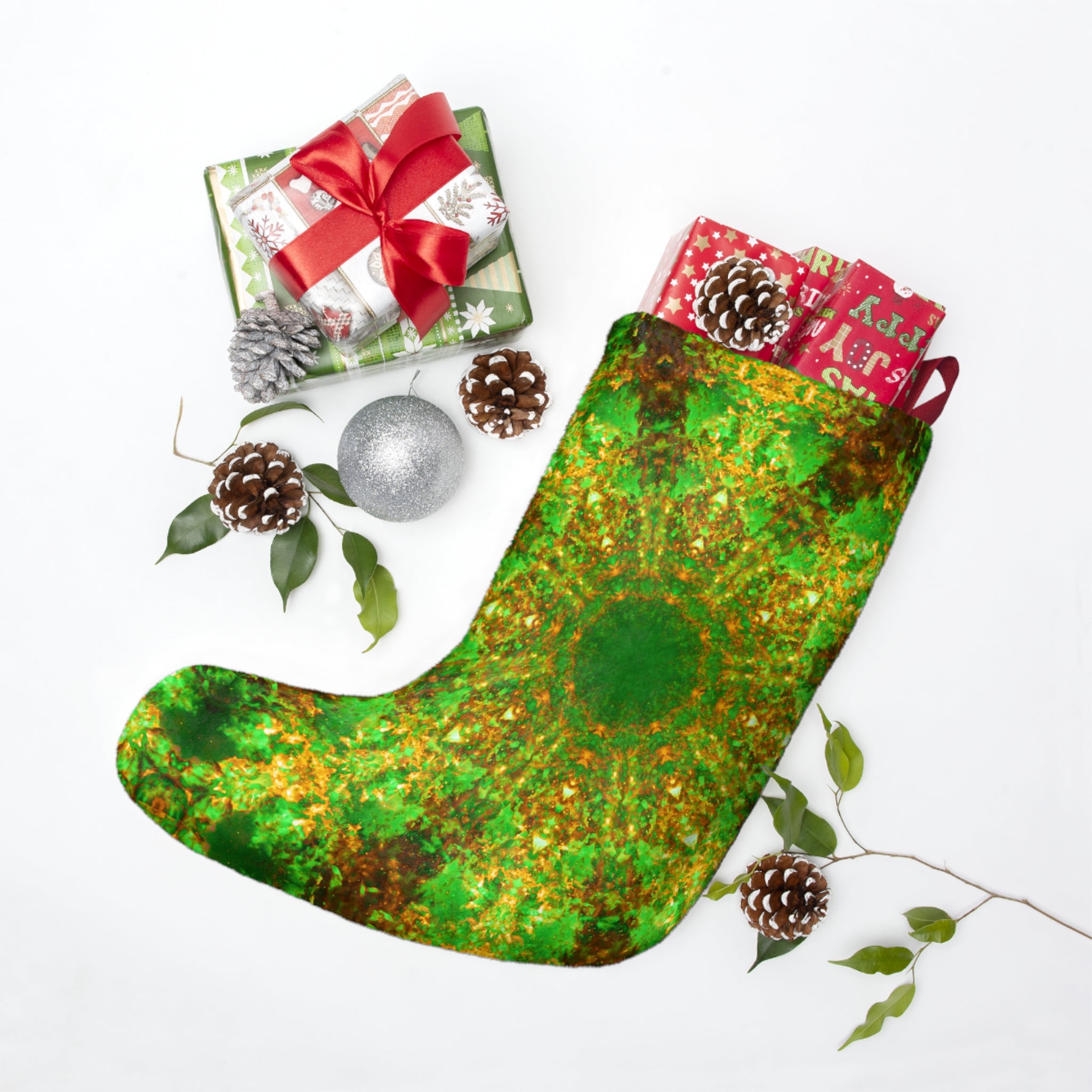 Katerina's Yule Lighted String Desires Christmas Stockings
