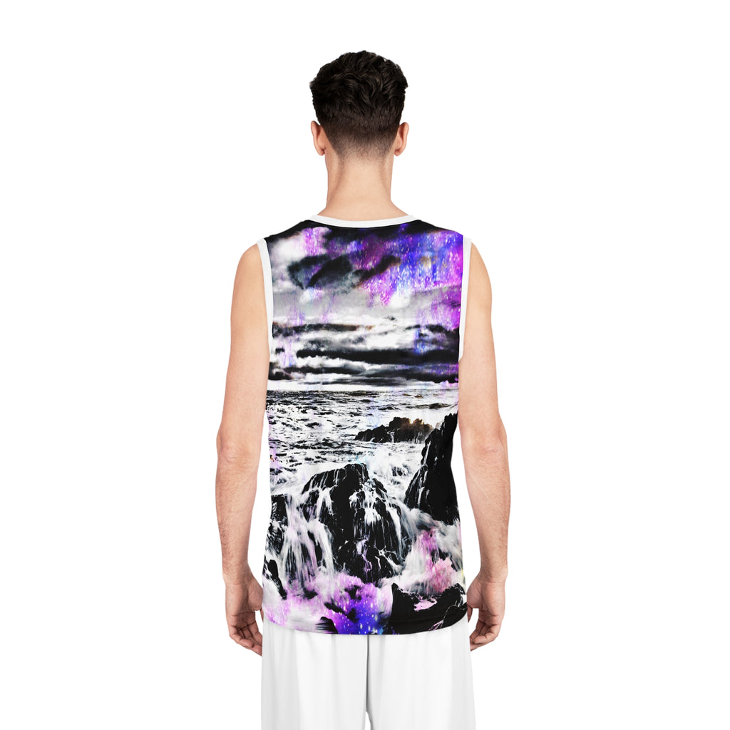 Rainbow Universe Cosmic Falls Dreams Basketball Jersey