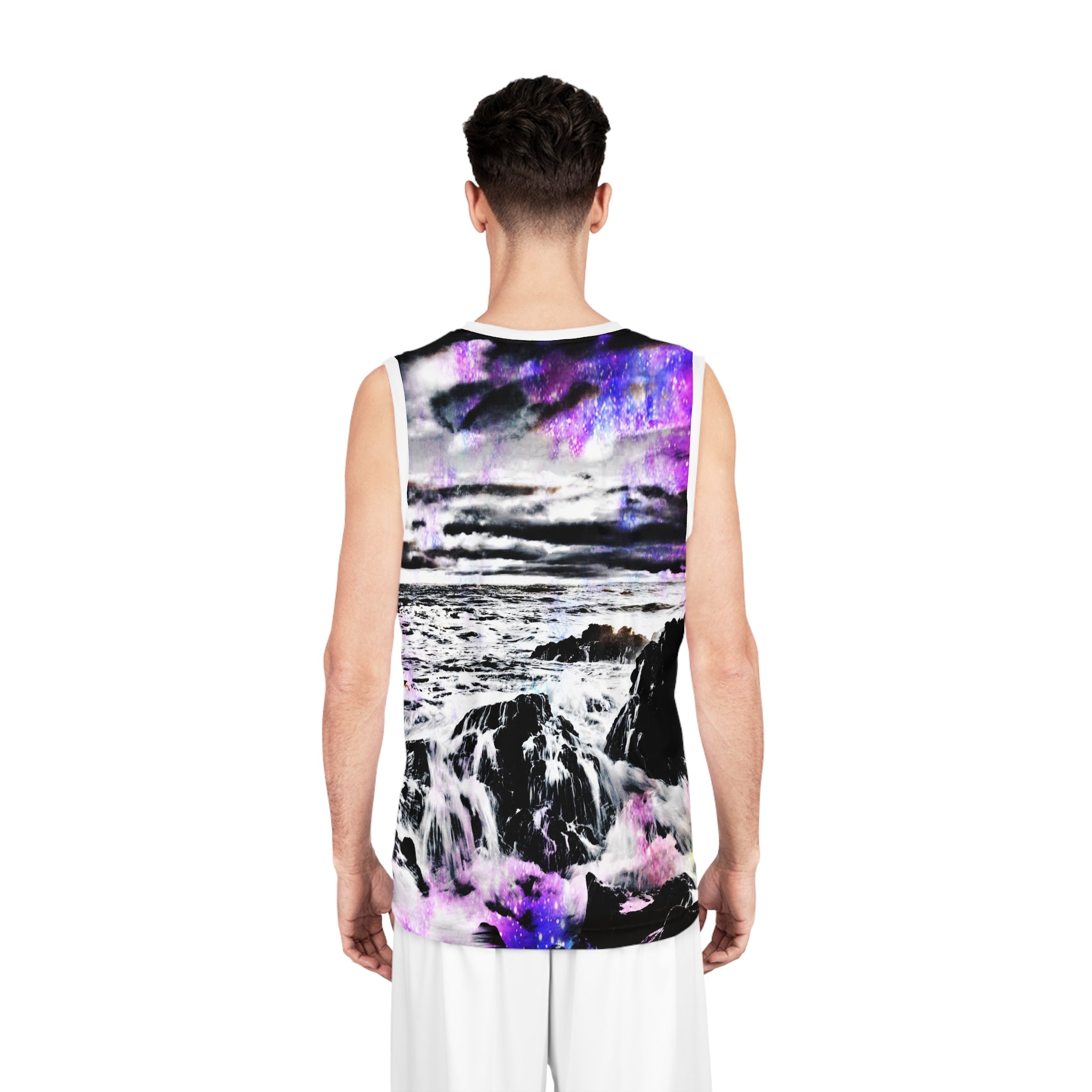 Rainbow Universe Cosmic Falls Dreams Basketball Jersey