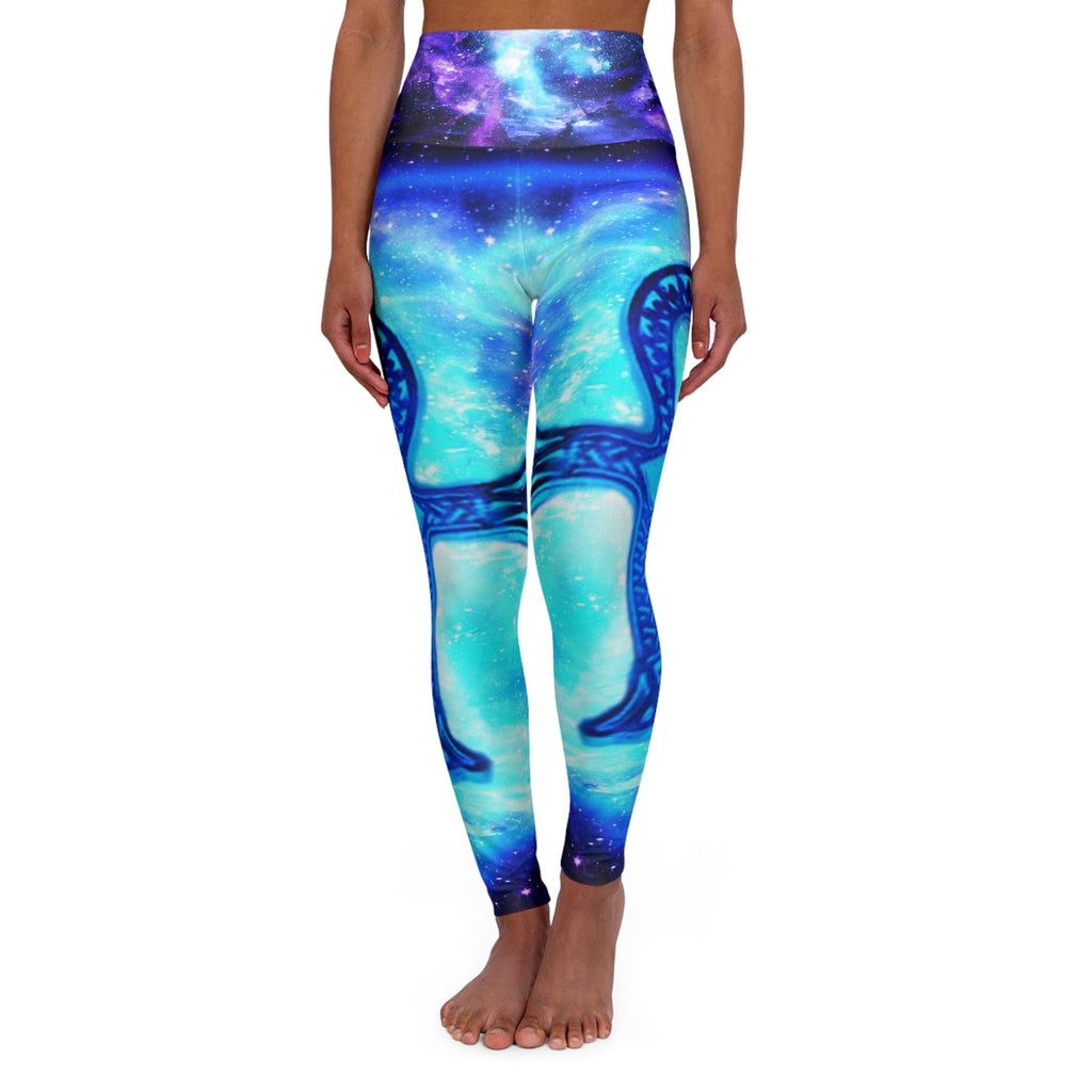 Mystic Ankh Dreams High Waisted Yoga Leggings