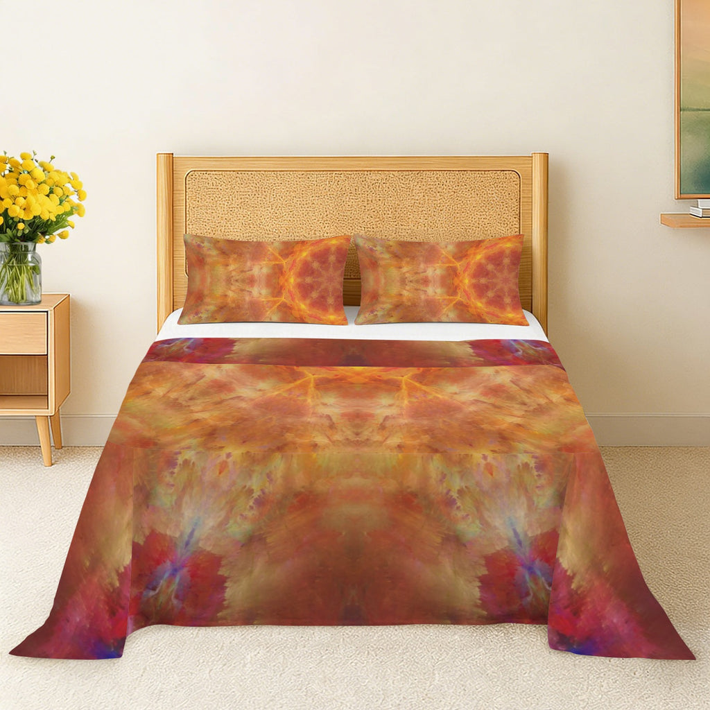 Katerina's Supernova Desires 3-Piece Bedding Set (Bed Sheet + Pillowcases)  | Ships from USA