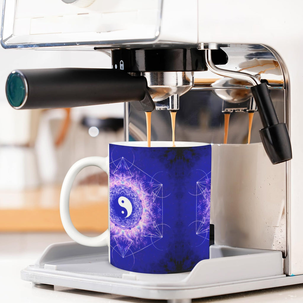 Katerina's Uncertainty in Time & Space Yin Yang Meditations Custom White Mug(11OZ)(Set of 2) | Ships from USA