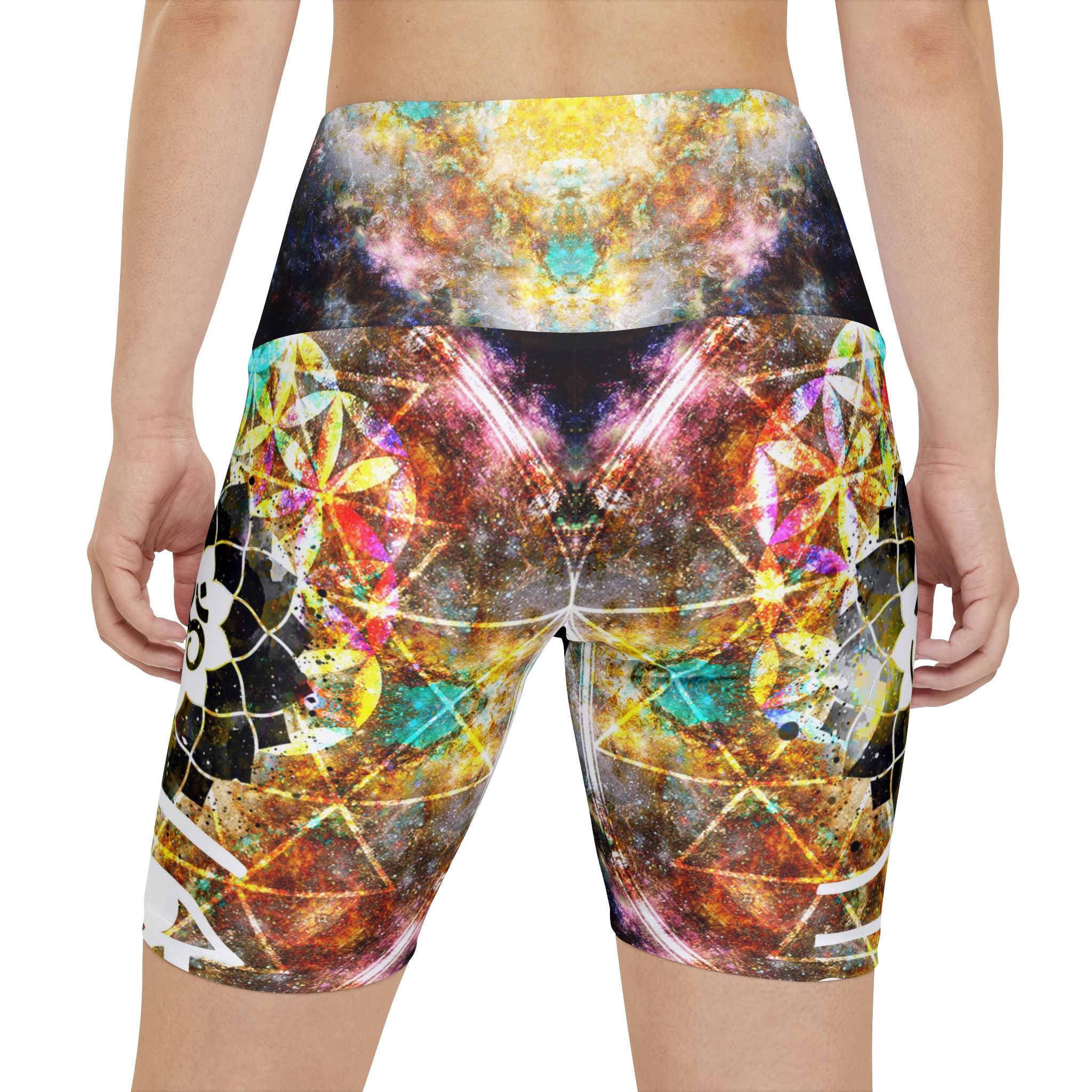 Amen Jin's Desires to Breathe Again Fairy Om Meditations Women's Workout Shorts