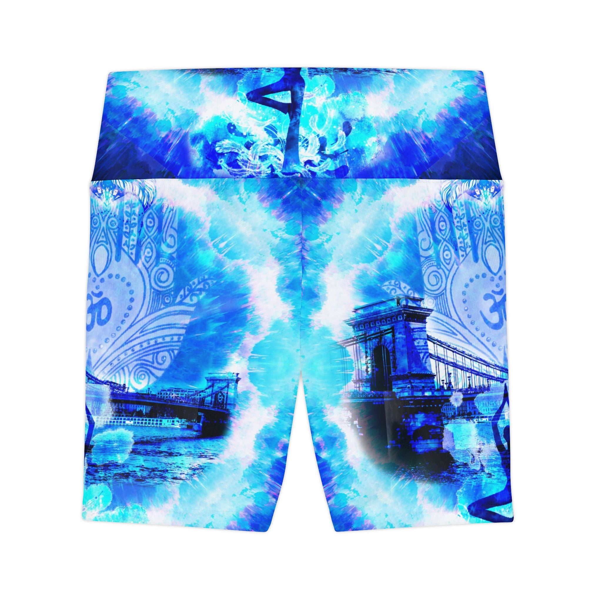 Amen Jin's Blue Sun Budapest Meditations Women's Workout Shorts