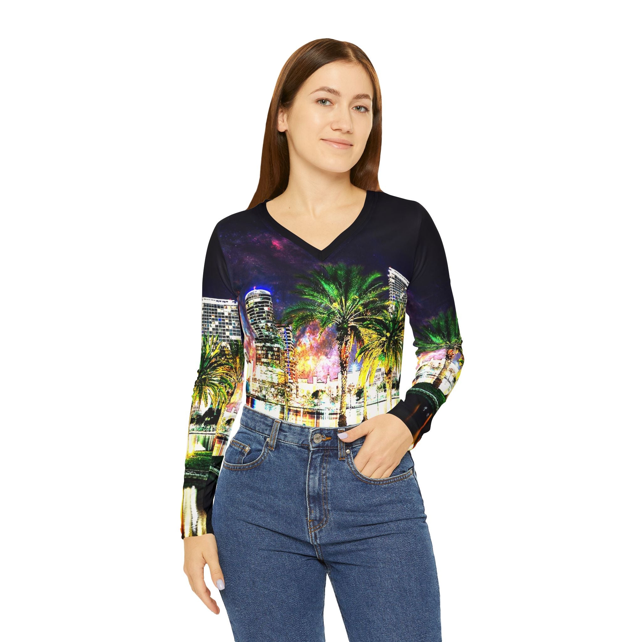 Breathe Again Orlando Dreams Long Sleeve V-neck Shirt