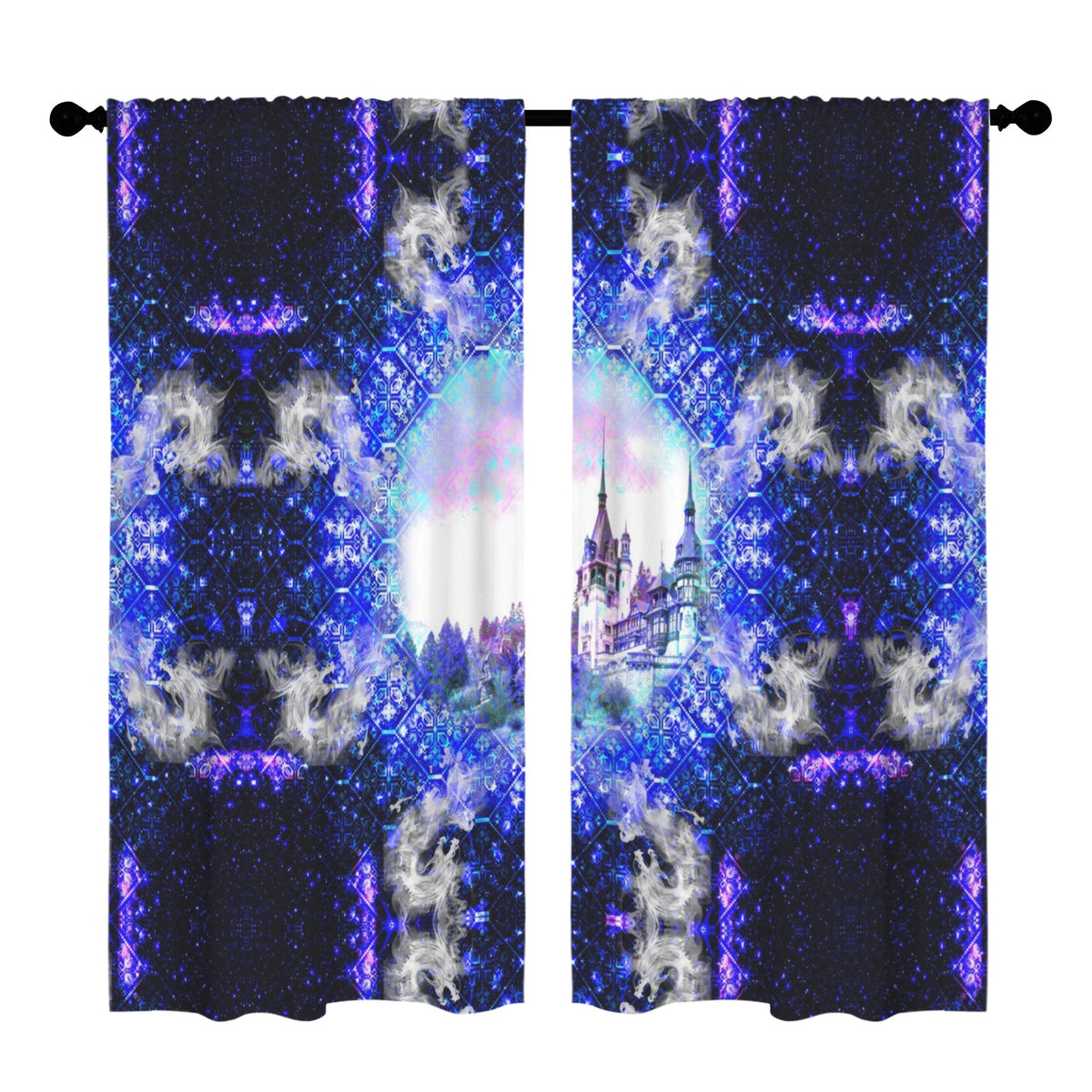 Amen Jin's Katerina's Eros & Psyche Desires Dragoness Dreams Floor-To-Ceiling Curtain 52x84inch | Ships from USA