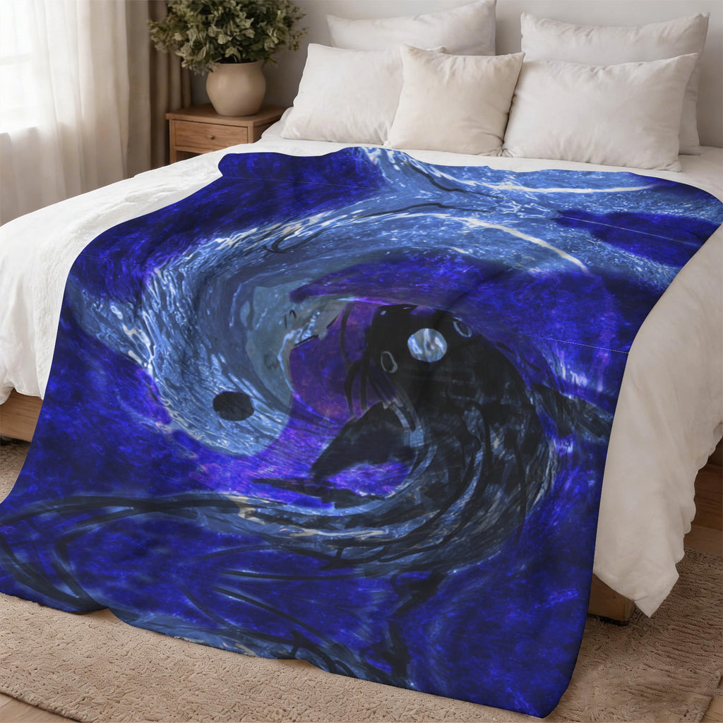 Katerina's Dragon's Eye Koi Desires Sherpa Fleece Blanket 60" x 80" | Ships from USA