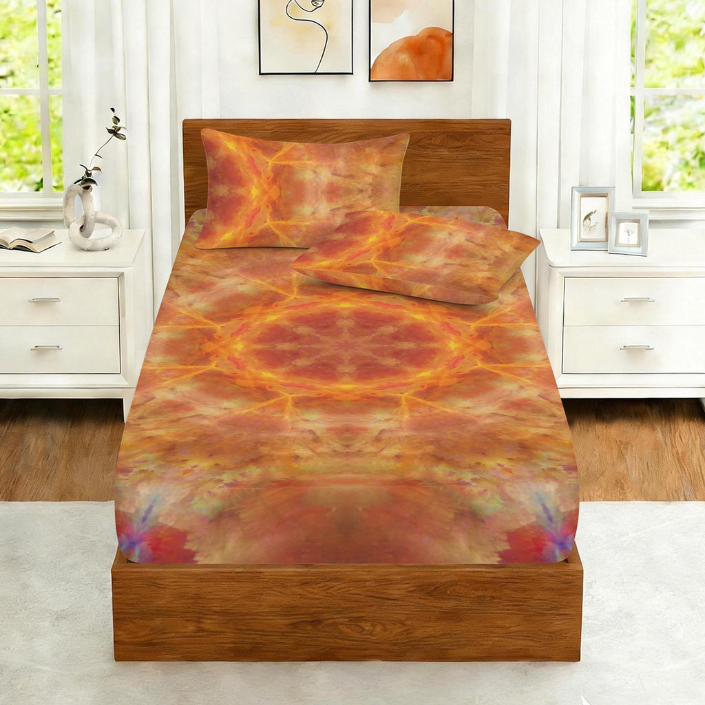 Katerina's Supernova Desires Twin Bedding Set (Fitted Sheet + Pillowcases) | Ships from USA