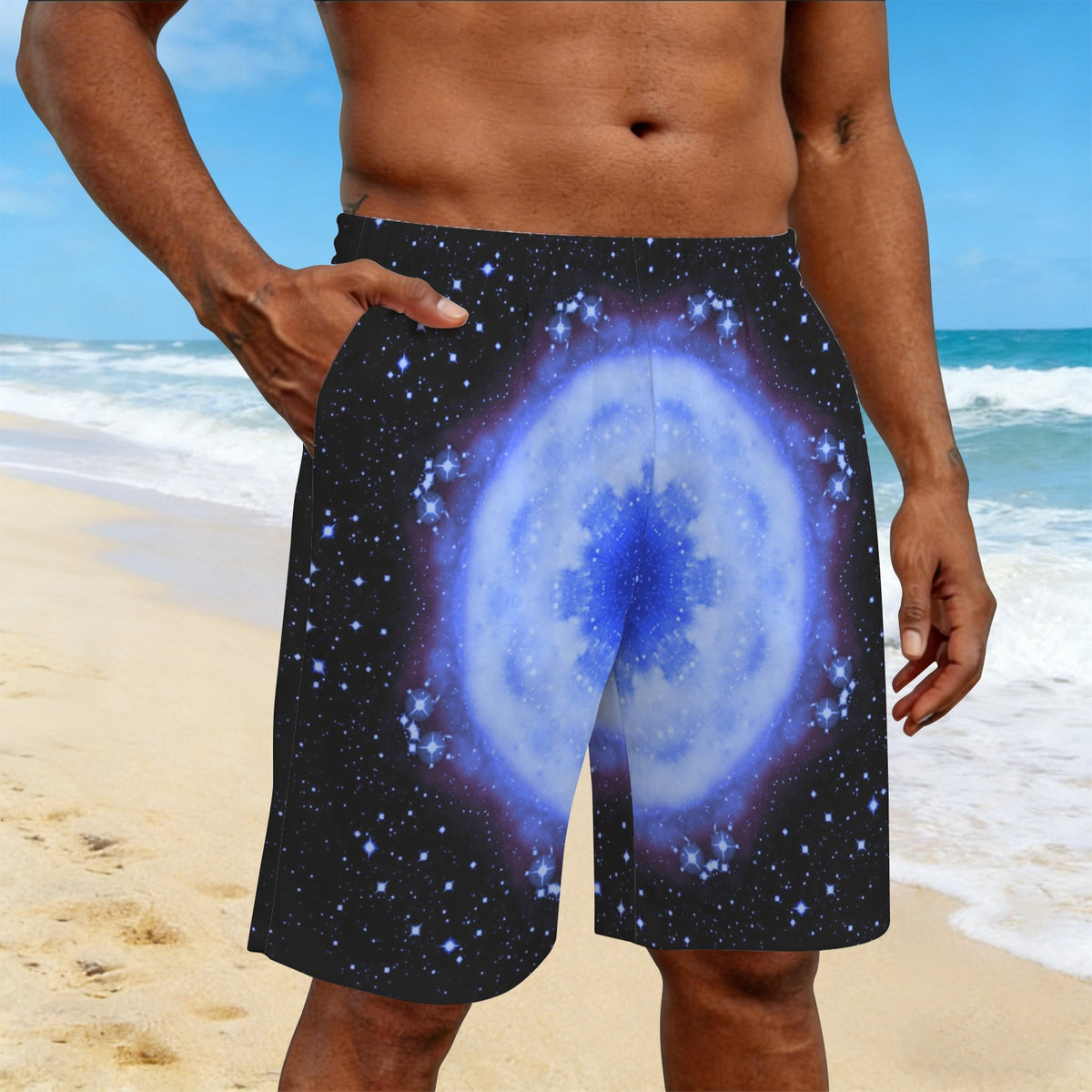 Katerina's Halo Desires Men's All Over Print Beach Shorts (Sets 26) | Ships from USA