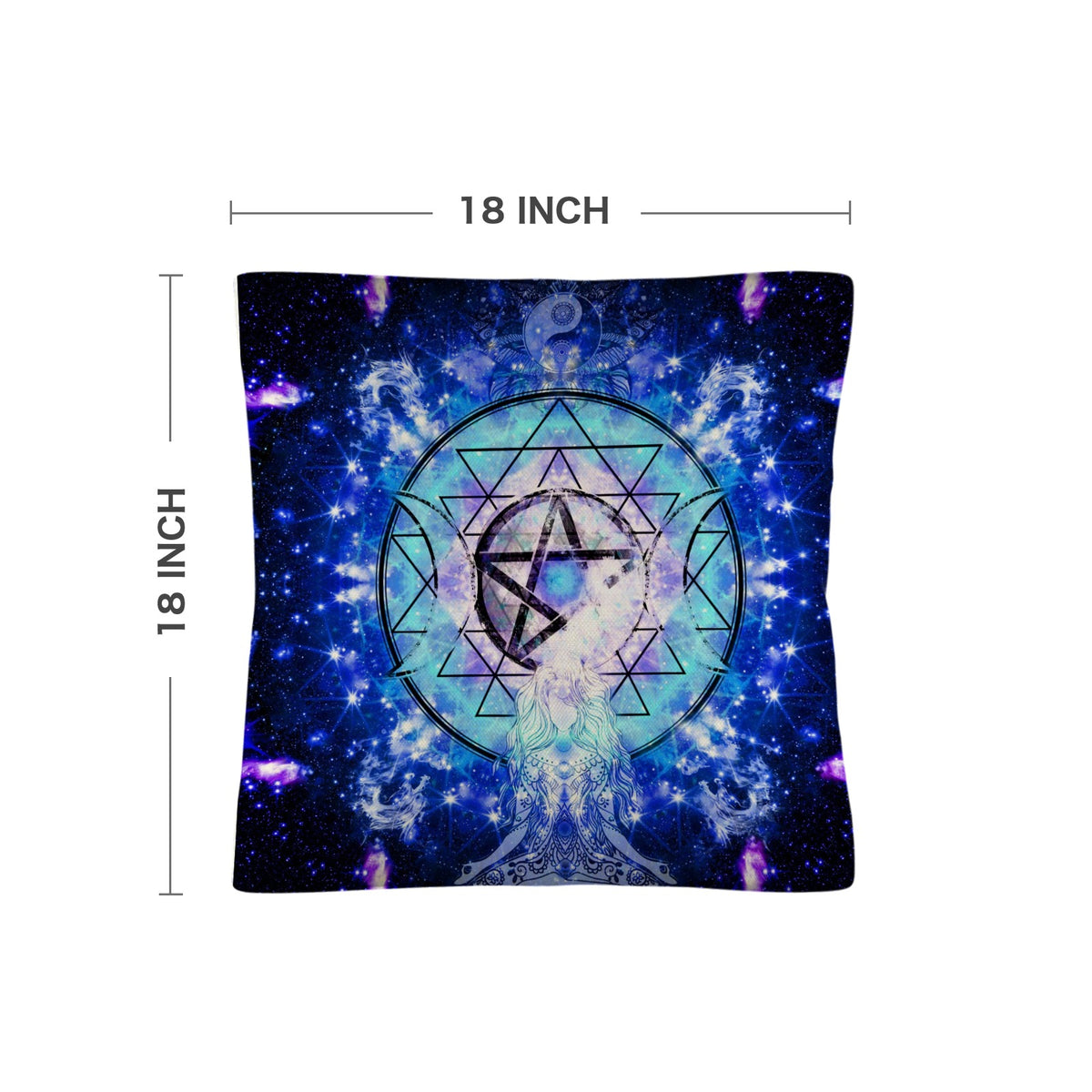 Amen Jin's Katerina's Eros & Psyche Magickal Awakening Meditations Linen Throw Pillow 18" x 18" ( 1 Piece ) | Ships from USA