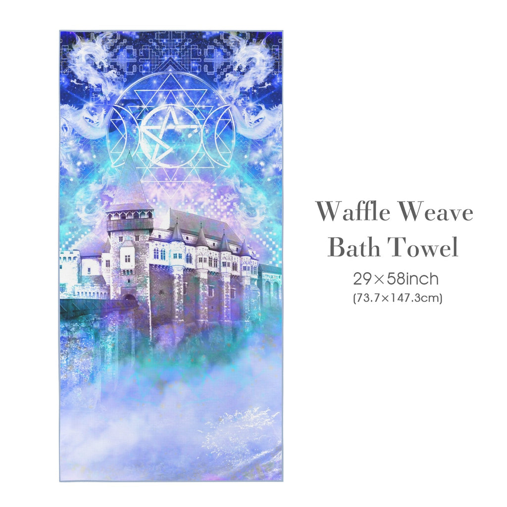 Amen Jin's Katerina's Eros & Psyche Dracularian Meditations Waffle Weave Bath Towel 29" x 58" | Ships from USA