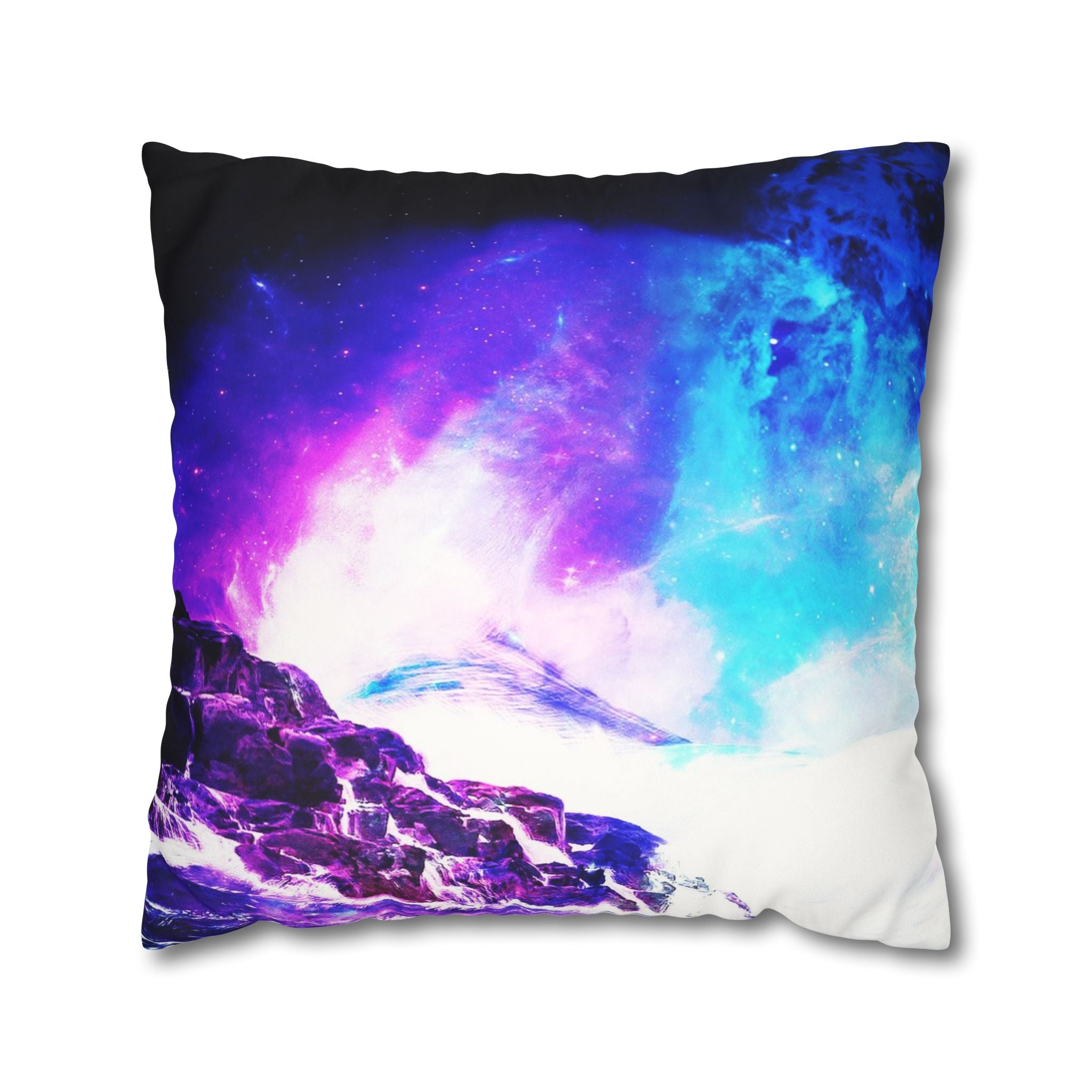 Creation's Heaven Serenity Bay Dreams Faux Suede Square Pillow Case